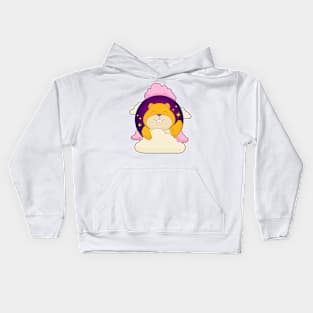 Hamster Night Stars Clouds Kids Hoodie